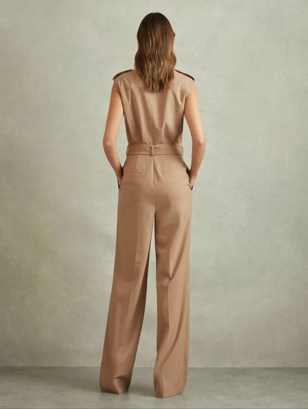 NWT REISS | $420 Luisa Wool Blend Jumpsuit - Picture 4 of 5